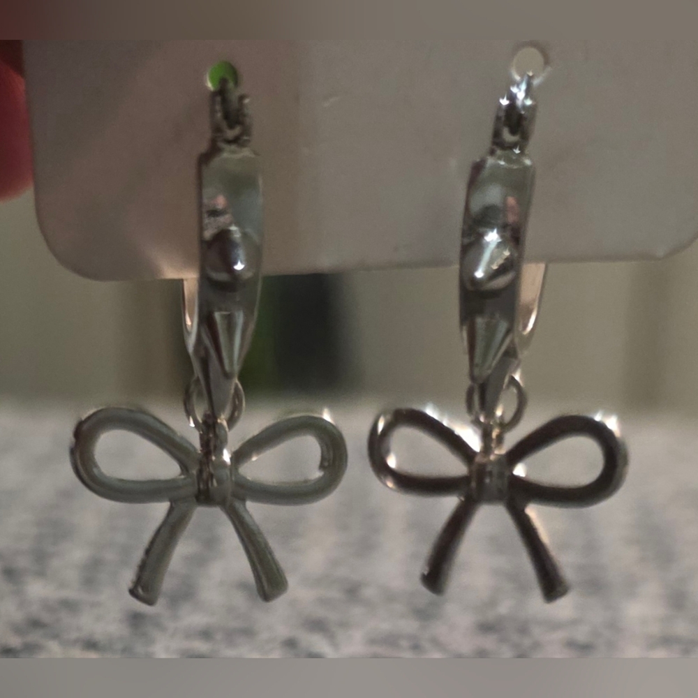 🥳 4/$20  #7. Bow Earrings With 5 Spikes Drop Dangle